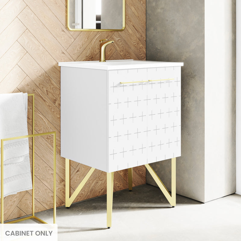 Annecy 24  White Bathroom Vanity Cabinet Only (SM-BV255W)