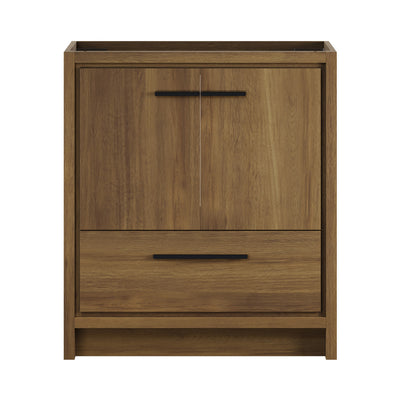 Virage 30" Freestanding Bathroom Vanity in Brown Oak without Sink Top