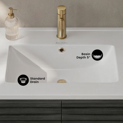 Voltaire 25 Vanity Top Sink with Single Faucet Hole