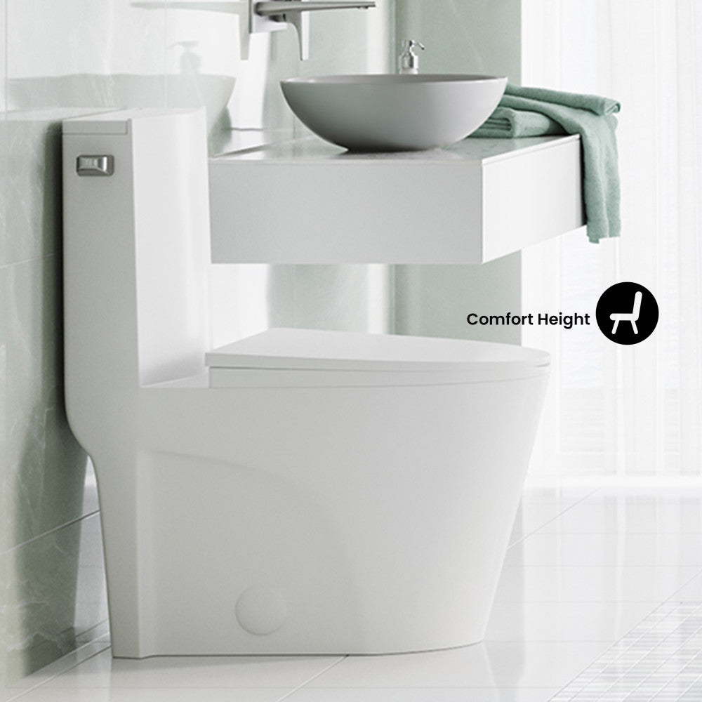 St. Tropez One-Piece Elongated Toilet Side Flush 1.28 gpf (6 - Pack)