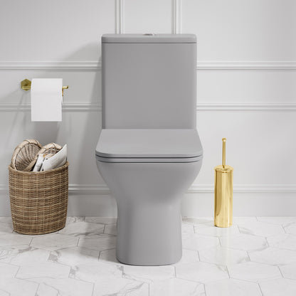 Carre One-Piece Square Toilet Dual-Flush in Matte Gray1.1/1.6 gpf