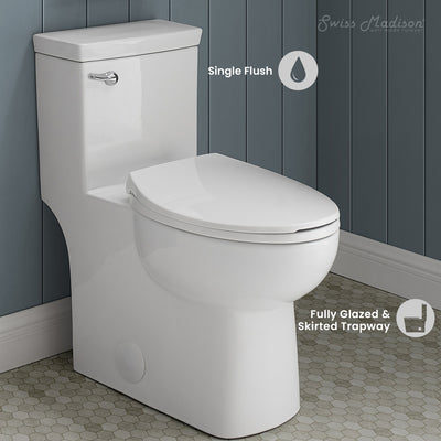 Classe One-Piece Toilet with Front Flush Handle 1.28 gpf