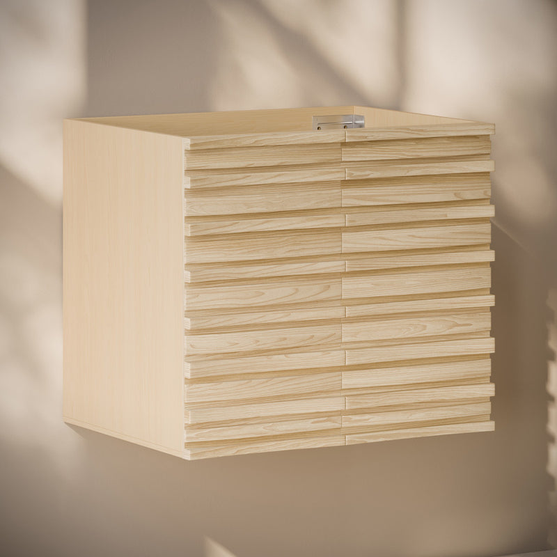 Cascade 24" Wall-Mounted Bathroom Vanity Cabinet without Top in Natural Oak