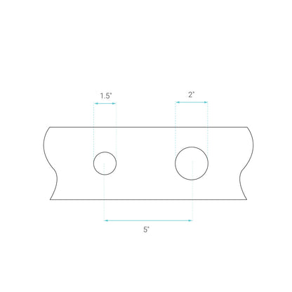 Monaco Single-Handle, Wall-Mount, Bathroom Faucet in Matte Black