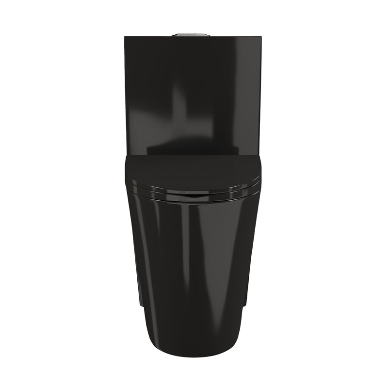 St. Tropez One Piece Elongated Toilet Vortex™ Flush in Glossy Black 1.1/1.6 gpf