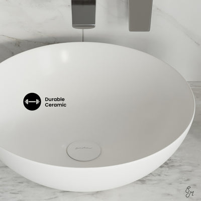 Classe 16 Ceramic Sink in Shiny White