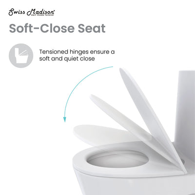 St. Tropez One-Piece Elongated Toilet Vortex Dual-Flush in Matte White 1.1/1.6 gpf