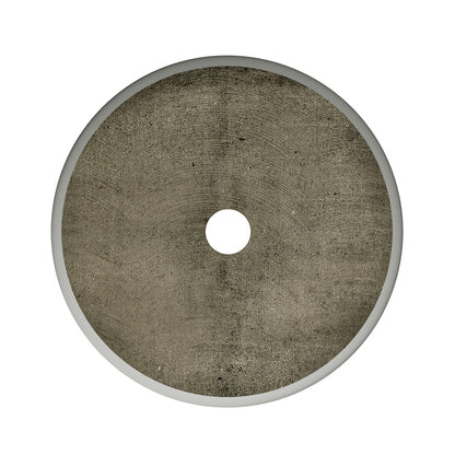 Lisse 14.5" Round Concrete Vessel Bathroom Sink in Dark Gray