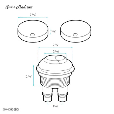 SM-CH05BG Toilet Hardware Rose Gold (SM-1T803HBG)