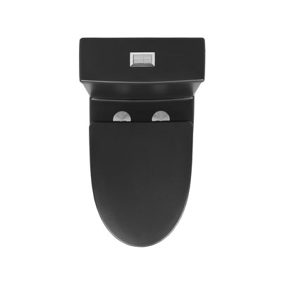 Dreux One Piece Elongated Dual Flush Toilet with 0.95/1.26 GPF in Matte Black