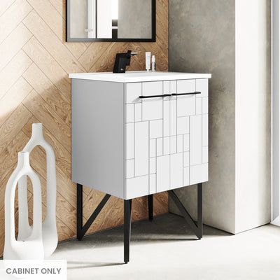 Annecy 24 Mondrian White Bathroom Vanity Cabinet Only (SM-BV250W)