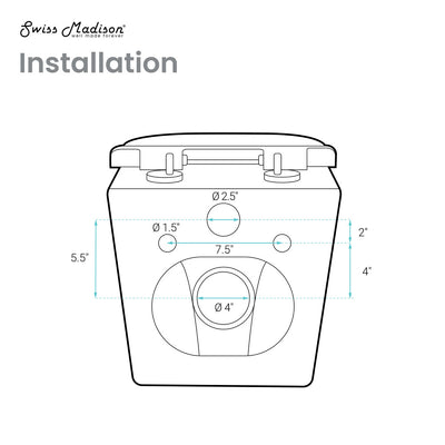 Calice Wall-Hung Toilet Bundle 0.8/1.6 GPF Dual Flush in Glossy White with Black Flush Plate