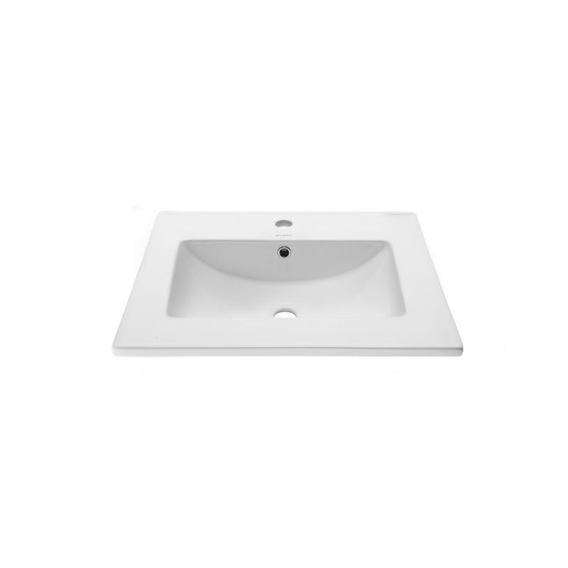 24" Ceramic Vanity Top with Single Faucet Hole