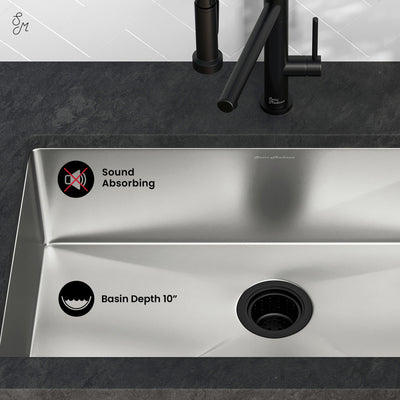 Rivage 30 x 18 Stainless Steel, Single Basin, Undermount Kitchen Sink