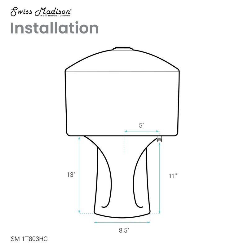 Chateau One Piece Elongated Toilet Dual Flush, Brushed Gold Hardware 1.1/1.6 gpf