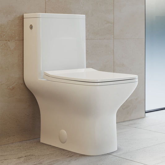 Carre One-Piece Square Toilet Dual-Flush 1.1/1.6 gpf, Touchless