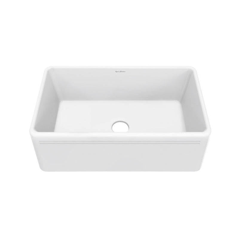 Delice 30 x 18 Ceramic, Farmhouse Kitchen Sink with Apron