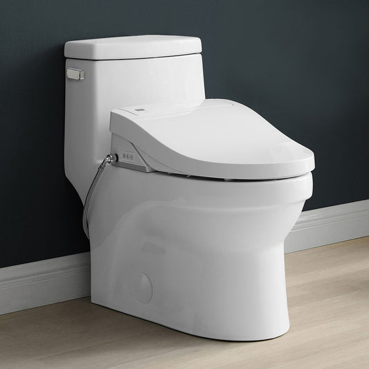 Virage One-Piece Toilet with Vivante Smart Seat Left Side Flush Handle 1.28 gpf