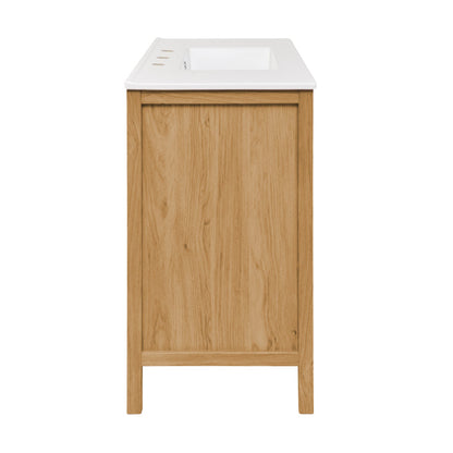 Chateau 36" Freestanding Bathroom Vanity in Golden Oak with 3-Hole Widespread Sink Top