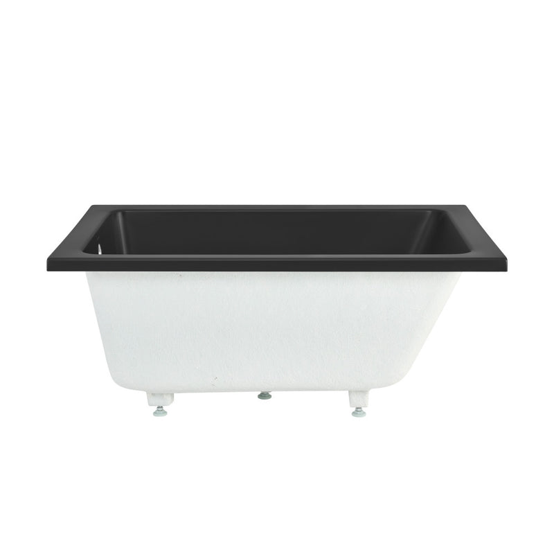 Voltaire 48" x 32" Reversible Drain Drop-In Bathtub in Matte Black