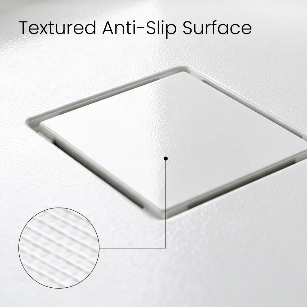 Marquette 38" x 38" Neo-Angle Double-Threshold Shower Pan Base with Center Drain in Glossy White