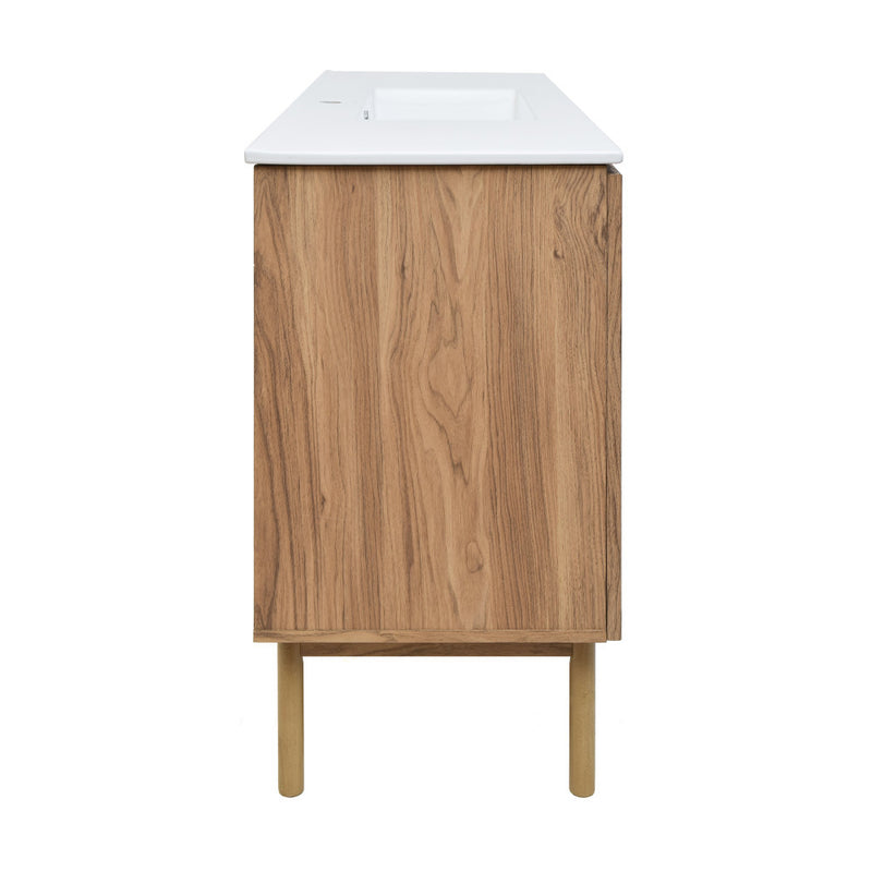 Classe 48" Freestanding Bathroom Vanity in Golden Oak with Sink Top