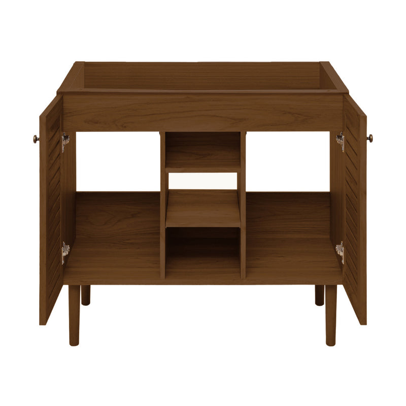 Bron 36" Freestanding Bathroom Vanity Cabinet without Top in Brown Oak