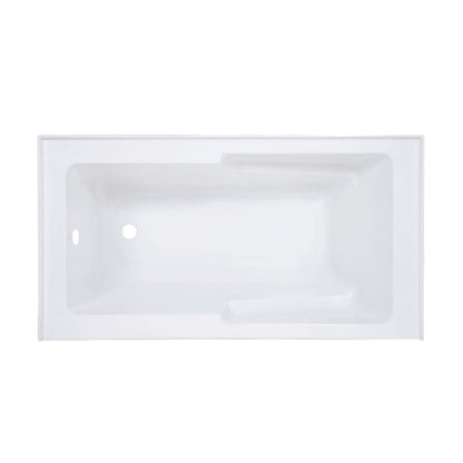 Voltaire 60" x 30" Left-Hand Drain Alcove Bathtub with Apron and Armrest