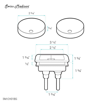 Toilet Hardware, Rose Gold (SM-1T106HBG, SM-1T117HBG)