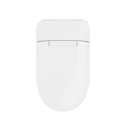 Hugo H Power Flush Tankless Toilet 12" Rough-in 1 GPF Non-Electric ADA Toilet with Integrated Tank in Glossy White