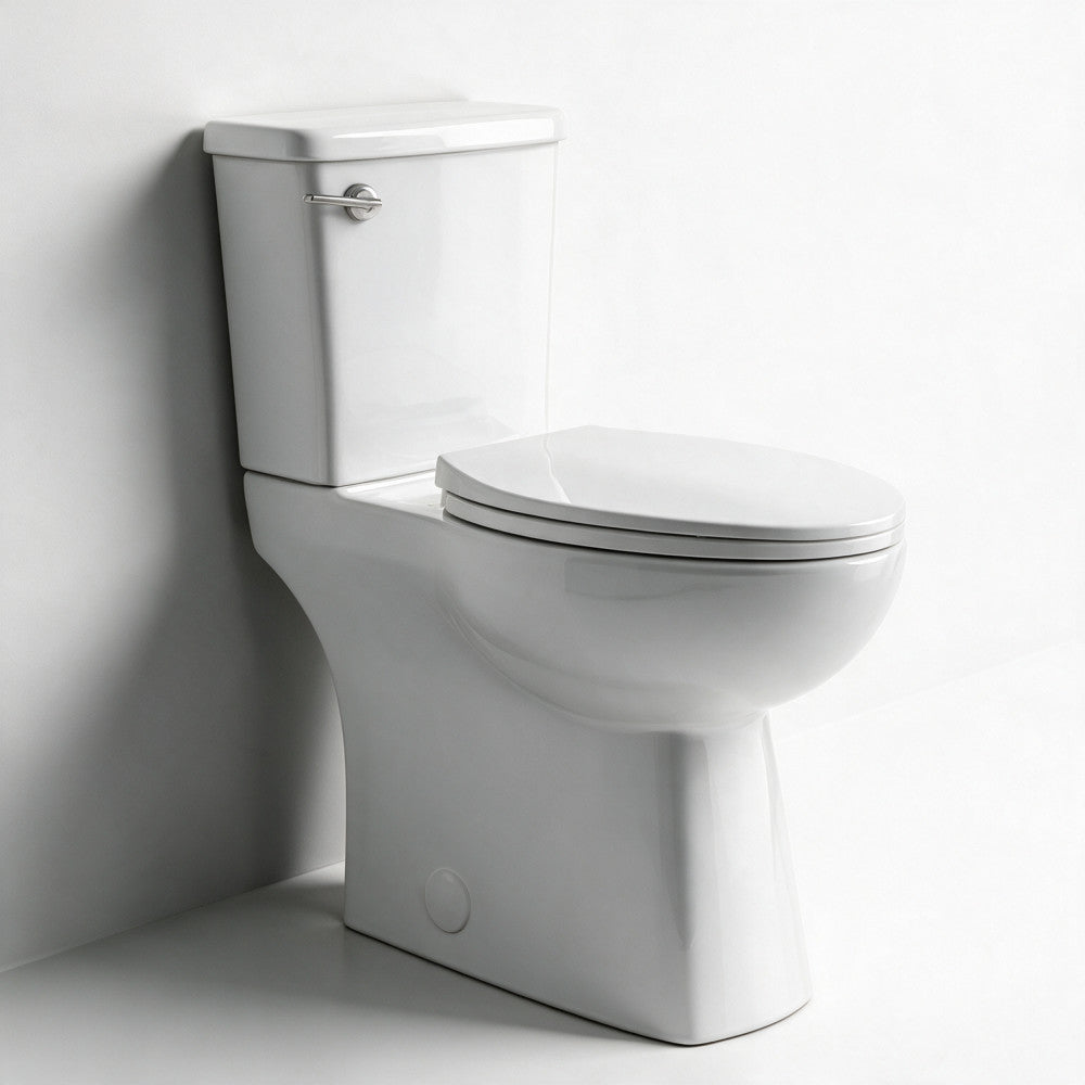 Classe Extra Tall Two-Piece 12" Rough-in 1.28 GPF Elongated Toilet – 21" Bowl Height – Glossy White