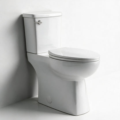 Classe Extra Tall Two-Piece 12" Rough-in 1.28 GPF Elongated Toilet – 21" Bowl Height – Glossy White