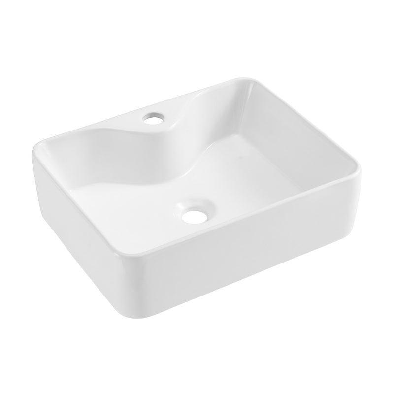 Rennes 19" Vessel Sink in Glossy White