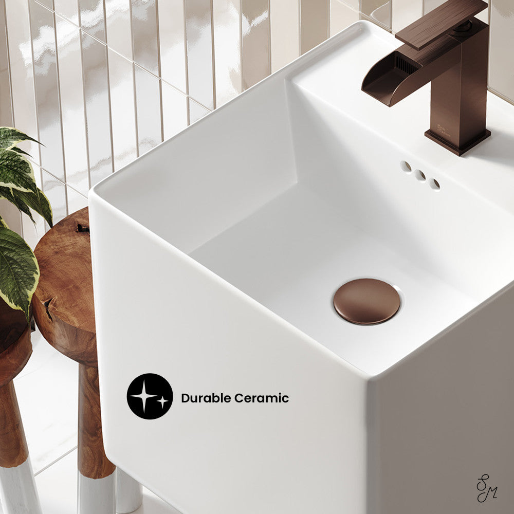 Pur 16.5" Square Wall-Mount Bathroom Sink