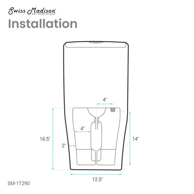 Brusque One-Piece Square Toilet Dual-Flush 1.1/1.6 gpf