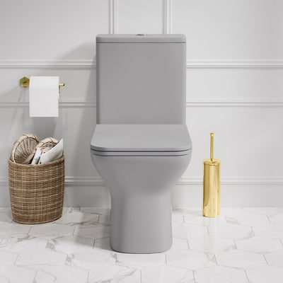Carre One-Piece Square Toilet Dual-Flush in Matte Grey1.1/1.6 gpf