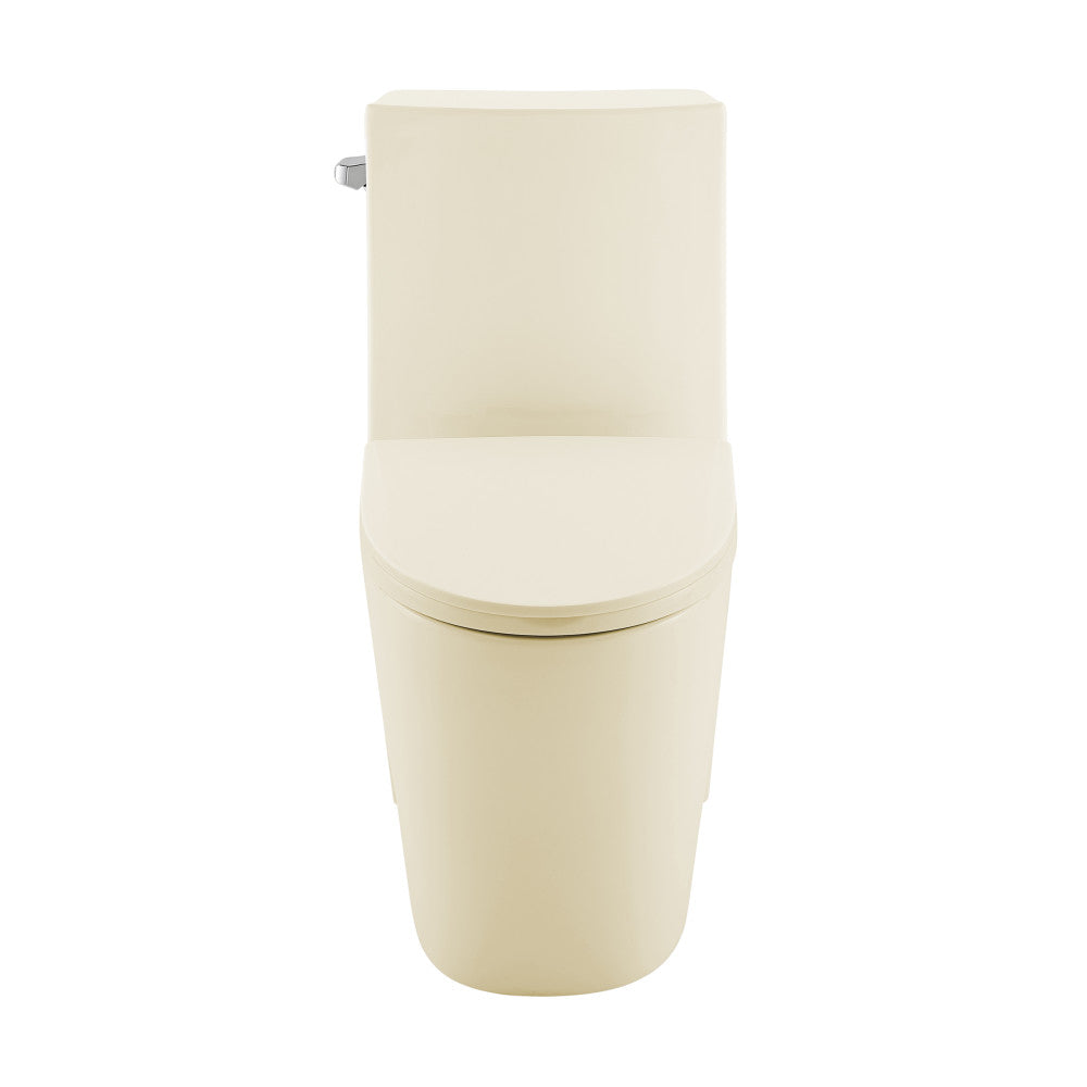 St. Tropez One-Piece 14" Rough-in 1.28 GPF Left-Hand Vortex Flush Elongated Toilet in Glossy Bisque