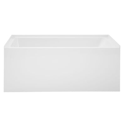 Voltaire 54 x 30 Skirted Left Drain Soaking Alcove Bathtub in Glossy White