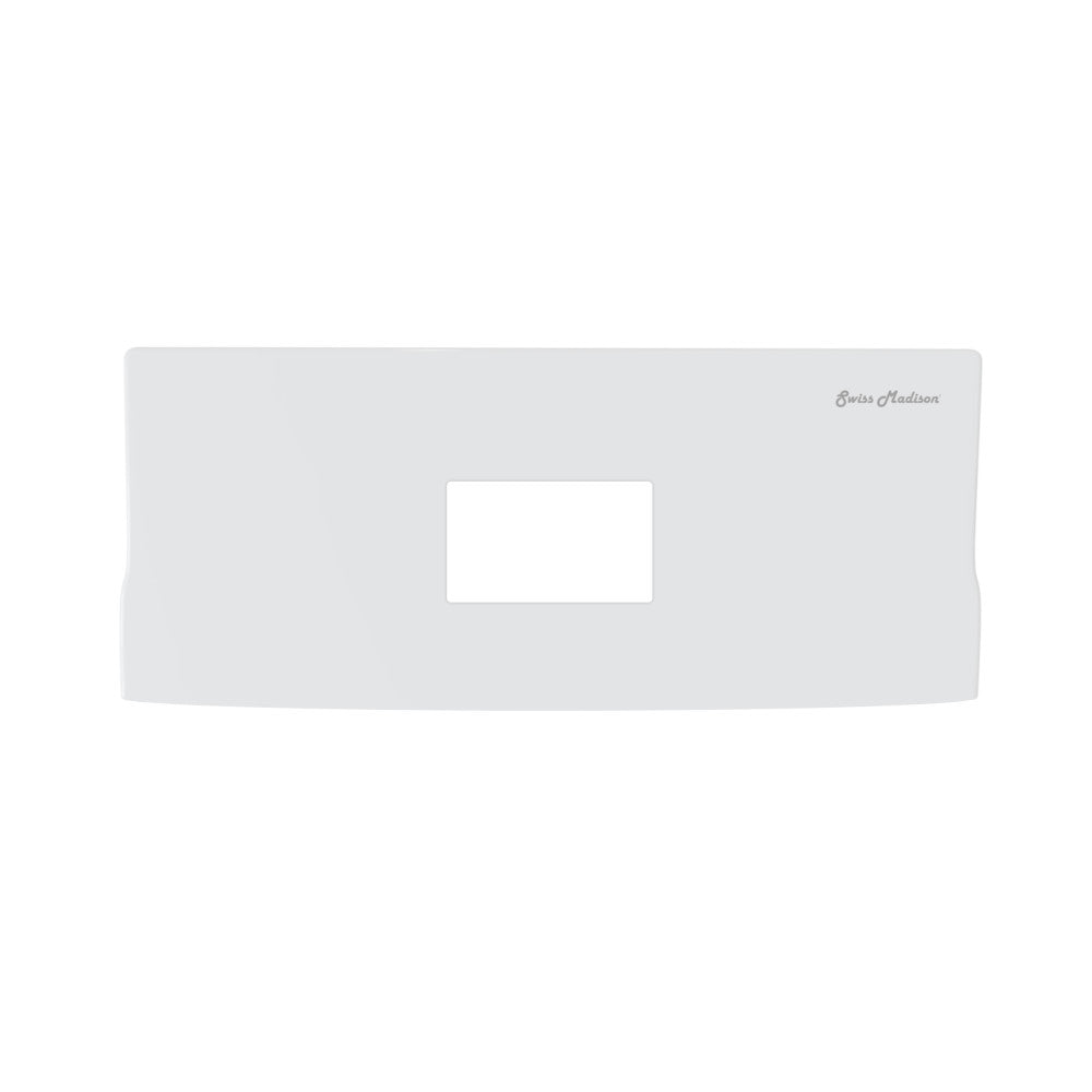 White rectangular Concorde toilet tank lid with central rectangular opening.