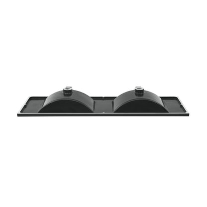 48" 3-Hole Centerset Double Basin Vanity Sink Top in Matte Black