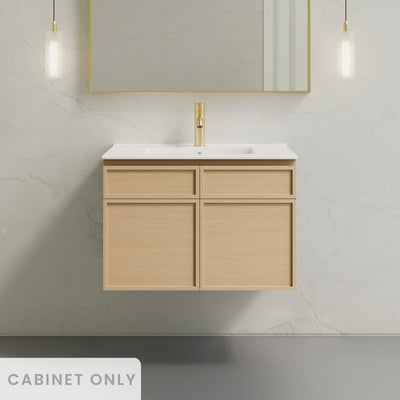 St. Tropez 30" Wall-Mounted Bathroom Vanity Cabinet without Top in Natural Oak