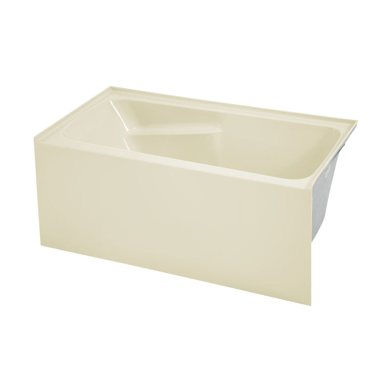 Voltaire 54" x 30" Right-Hand Drain Alcove Bathtub with Apron in Bisque