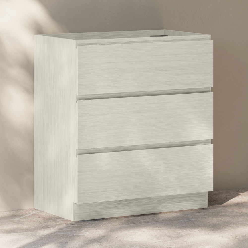 Liberte 30" Freestanding Bathroom Vanity Cabinet without Top in White Oak
