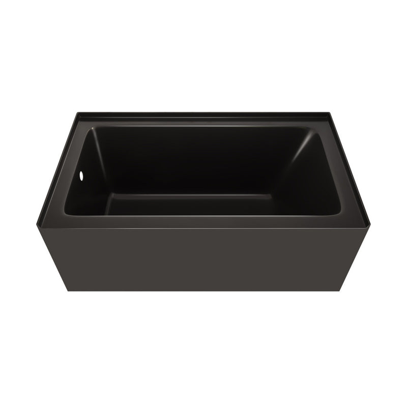 Voltaire 54 x 30 Skirted Left Drain Soaking Apron Bathtub in Glossy Black