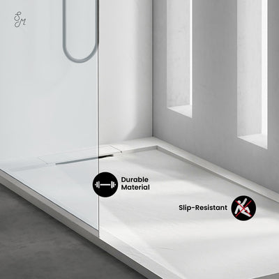 Terre C Series 60" x 32" Reversible Drain Shower Base