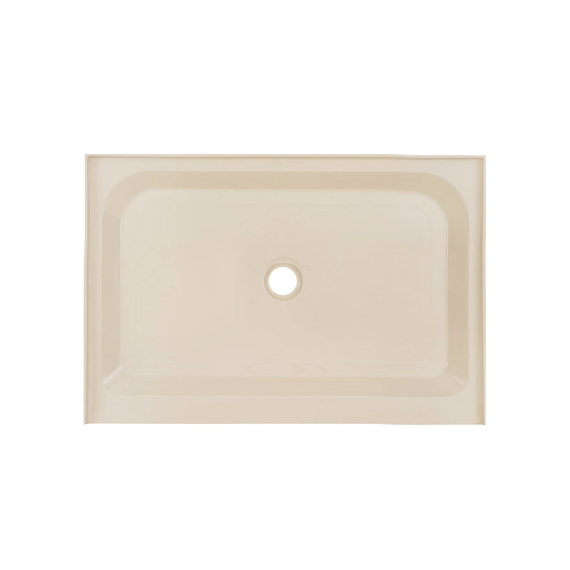 Voltaire 48" x 32" Single-Threshold, Center Drain, Shower Base in Biscuit