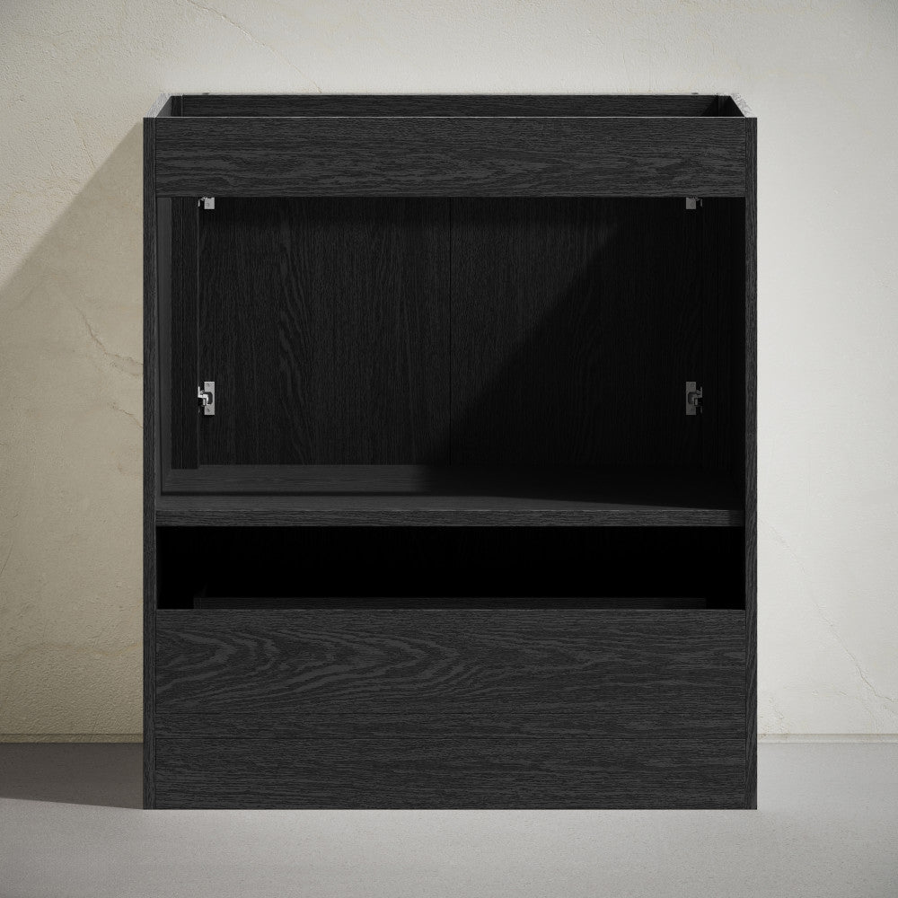 Virage 30" Freestanding Bathroom Vanity in Black Oak without Sink Top