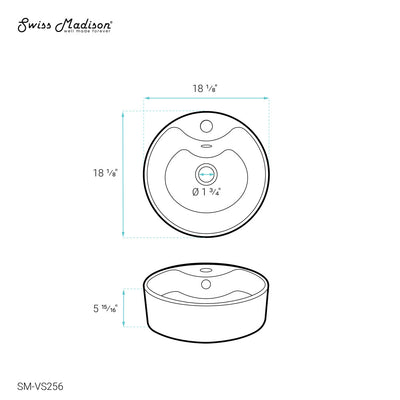 Monaco Round Vessel Sink with Faucet Mount