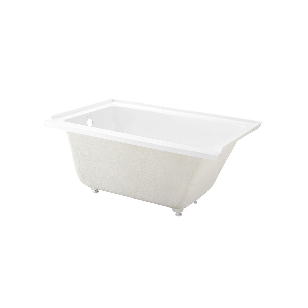 Voltaire 54 x 30 Left Drain Soaking Alcove Bathtub in Glossy White