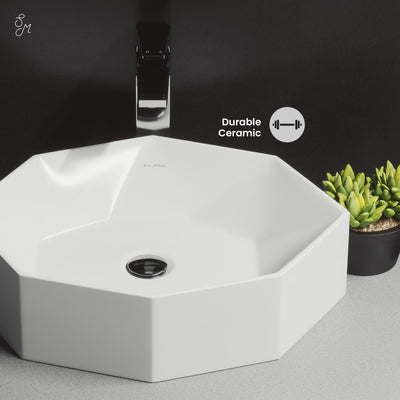 Brusque Glossy White Ceramic Specialty Vessel Sink 19.25 in